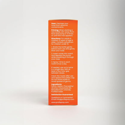 Profi™ Everyday Nasal Spray - Helps Defend Against Airborne Germs and Allergies, Lasts Up to 8 Hours, Advanced Nasal Spray for Air Travel, Work, Conferences & Indoor Gatherings - 90 Sprays, 0.29 FL OZ