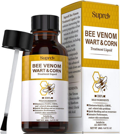 Fast-Acting bee Venom wart Remover: wart Freeze Off with salicylic Acid & bee Venom Cream - Wart Removal for Plantar Wart Genital Wart 18 ML