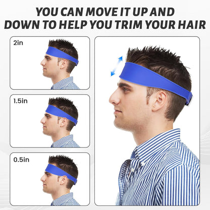 Fade Comb for Men Haircut,4PCS Fade Guide for Men Haircut Kit with Silicone Haircut Band,Barber Comb and Hairdressing Sweeping Brush,Self Hair Cutting Tool for Home DIY(Black)