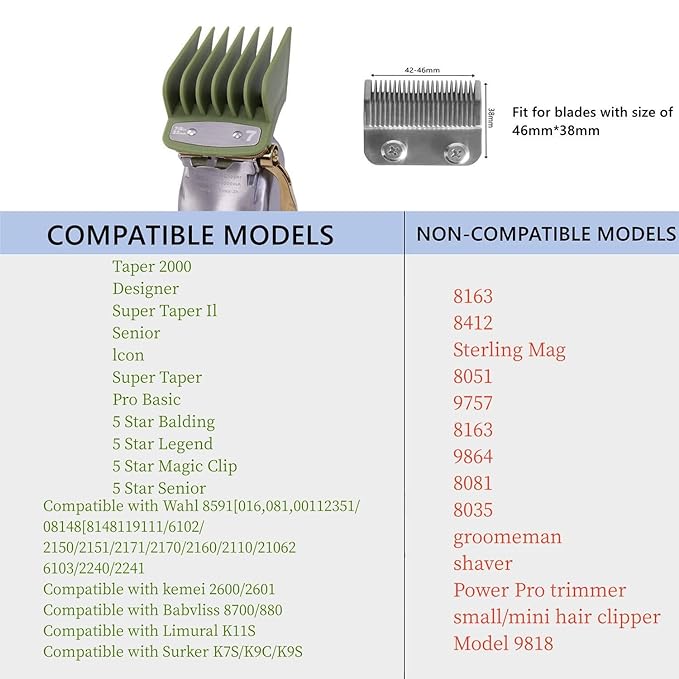 10 Pack Clipper Guards Cutting