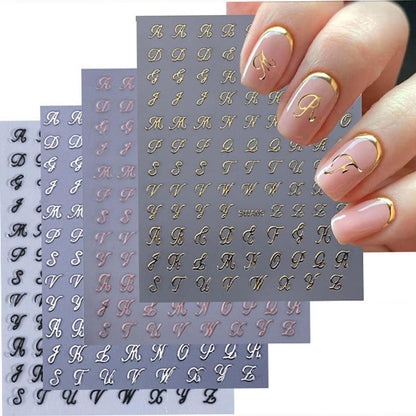 12 Sheets Star Nail Stickers Moon Letter Nail Art Stickers 3D Embossed Self Adhesive Nail Decals Rose Gold Silver Holographic Nails Design Nail Art Decals for Women Manicure DIY Decoration