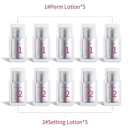 2025 Upgraded Fast Perm Lash Lift Kit Eyelash Perm Kit Perm&Setting Lotion (Quantity: 2×5 Packs)