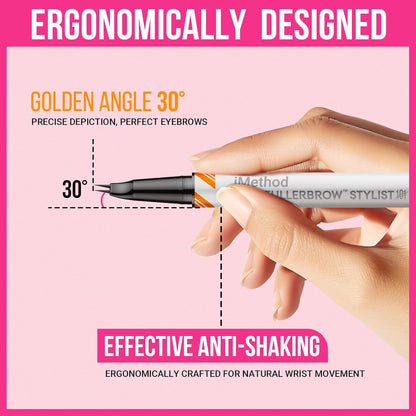iMethod Curved Eyebrow Pen and Brow Gel Clear - Eyebrow Pencils for Women with Natural Hair Like Strokes, Eyebrow Makeup for All-Day Defined, Waterproof, Smudge-proof, Blonde