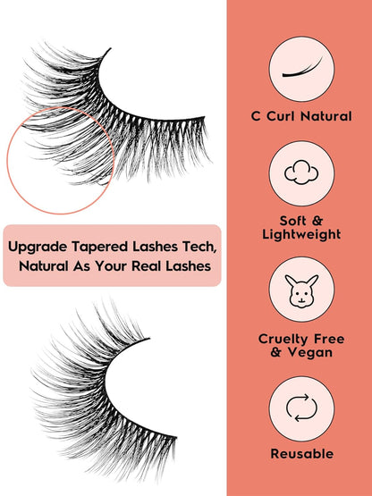 False Eyelashes Cat Eye Lashes Wispy 15mm Strip Eyelashes Thin Band Natural Lashes Fluffy Eyelashes Siligli Lashes Pack Fake Lashes 3D Volume Curly Eyelash 10 Pair