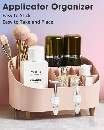 Metal Eye Cream Applicator Tool, Eye Roller for Eyes Puffiness Wrinkle, Facial Massager Tool for Skincare, Eye Cream Scraper Lift Wand Stick with Holder for Women Massager Gift Silver