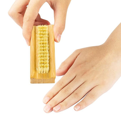 Bamboo nail brush??pcs two-side firm