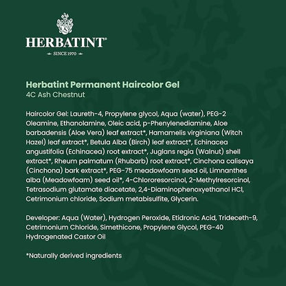 Herbatint Permanent Haircolor Gel, 4C