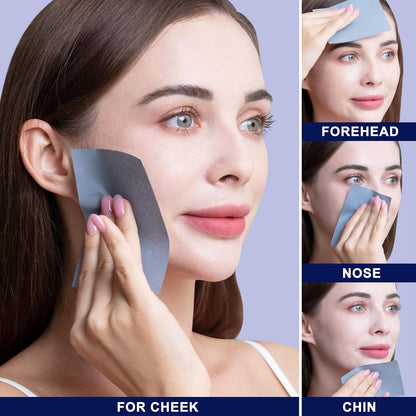 Teenitor 1200 Counts Oil Absorbing Sheets for Face, Oil Blotting Sheets for Face, Bamboo Charcoal Blotting Paper for Oily Skin Face Oil Sheets, Oil Wipes for Face Oil Control Film