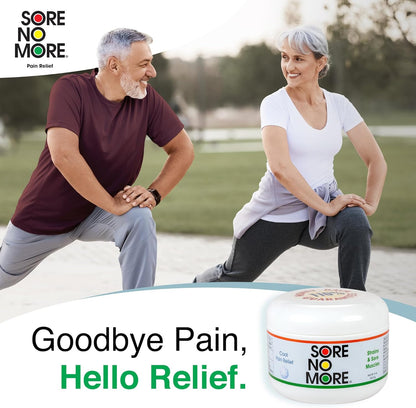 Sore No More Cool Relieving Gel for Aches & Pains in Muscles & Joints associated with Strains, Bruises & Sprains | Absorbs Quickly with a Refreshing Lemon Aroma | 8 oz Jar