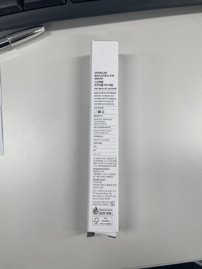 [SKIN&LAB] Bakuchiol Eye Serum with Caffeine, Roll-on Korean Under Eye Serum, Anti-Aging Wrinkle Care for Fine Lines, vegan, cruelty-free, 0.5 fl. Oz