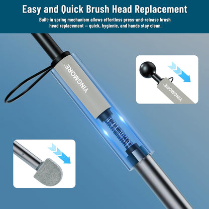 Pumice Stone for Toilet Cleaning,16.14In Extra Long Handle Toilet Pumice Stone Toilet Bowl Cleaner Brush Toilet Scrubber for Toilets Bathtubs Grills Sinks