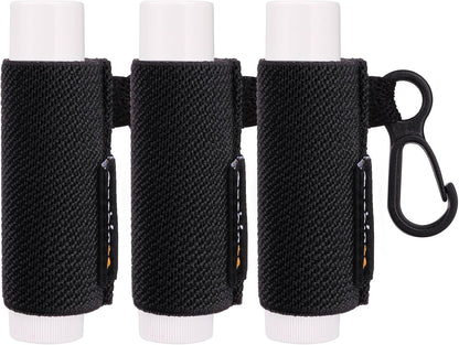 Lip Balm Keychain - Shinny Chapstick & Lipstick Holder - Tight Elastic Holder for Fat & Slim Lip Balms