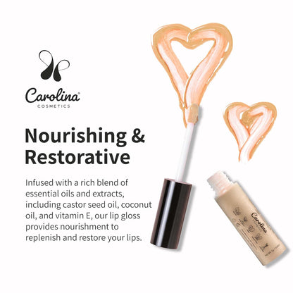 Plant-Based Non-Sticky Lip Gloss (Wifey) - Hydrating & Nourishing - Sunflower Seed Oil, Cacao & Grape Seed Oil - Gluten-Free, Vegan, Non-GMO, Paraben-Free - 5g/0.18oz