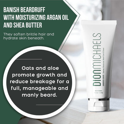 4-in-1 Grooming and Shave Cream for Men - Shaving Cream, Facial Cleanser, Beard Care and Moisturizer - Beard Softener for Men - Facial Care For All Skin Types, 3oz