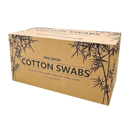 Precision cotton swabs with 6''