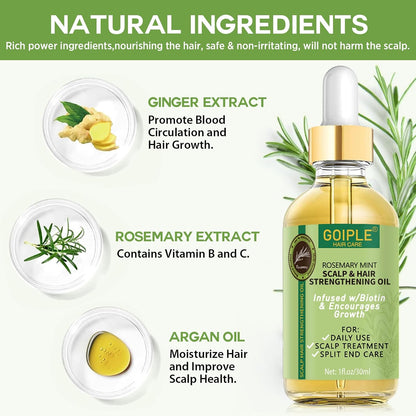 Rosemary Scalp Exfoliator & Clarifying Shampoo Scalp Scrub - 3-in-1 Scalp Treatment with Mint Oil Hair Treatment to Clarify and Remove Build Up - Silicone Scalp Massager Rosemary Oil for Hair Growth