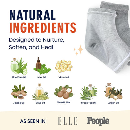 Dr. Frederick's Original Moisturizing Heel Socks for Cracked Heel Treatment - 6 Pairs - Socks for Dry Feet - Cracked Skin Repair & Overnight Hydration - Foot Care for Women & Men - Power Pack