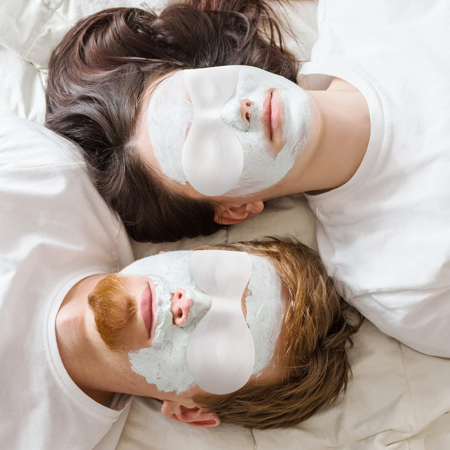 300 Sheets Disposable Eye Mask Paper, Non Woven Eye Care Patches Paper Eye Covers, Cotton Spa Eye Pads for Facials, DIY Clear Eye Mask Paper Beauty Sheets for Makeup…