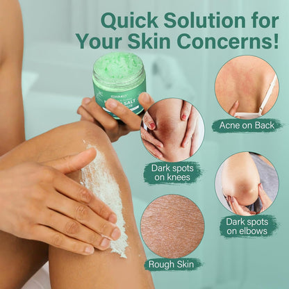 Eucalyptus Epsom Salt Body Scrub,Exfoliating detox body scrub,Relax & Relief with Eucalyptus & Spearmint Essential Oils, Deeply Nourishes for Smooth, Radiant Skin,Relaxation Spa Gifts