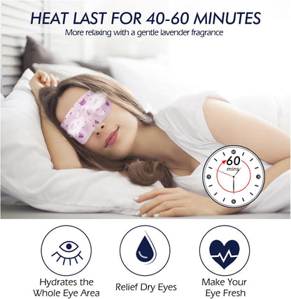 Jekeno Steam Eye Mask, 30 Packs Eye Masks for Dry Eyes Dark Circles and Puffiness, 40-60 Minutes Self Heated Steam Warm Eye Mask, Christmas Spa Gifts for Women
