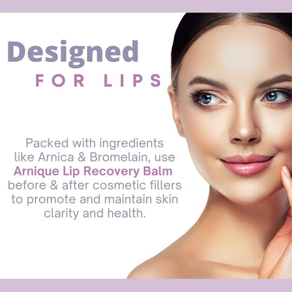 Arnica Lip Balm - Lip Filler Aftercare with Arnica Montana and Bromelain, Topical Bruise Balm Masque for Lip Flip Injections and Implant Surgery to aide with Bruising, Swelling and Redness