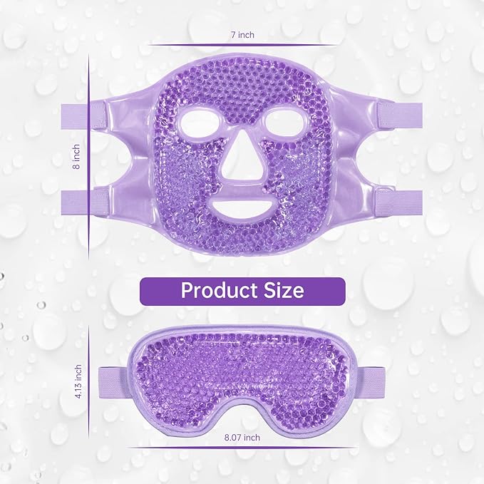 Cooling ice face eye mask