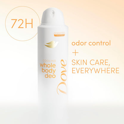 Dove Whole Body Deodorant Cooling Spray Peach & White Tea Aluminum Free 4oz