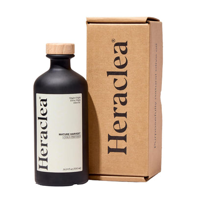 Heraclea - Mature Harvest - Extra Virgin Olive Oil - Organic Olive Oil - Cold Pressed EVOO - Polyphenol Rich EVOO - 16.9oz Bottle