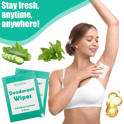 200 Pcs Underarm Deodorant Wipes,Travel Deodorant Wipes,Individually Wrapped Antiperspirant Wipe,Sweat Body Wipe for Women Men Adults Sports Travel Essentials (Green)