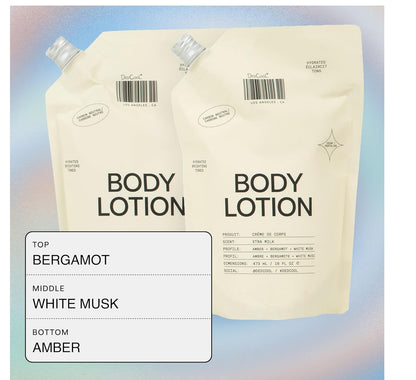 DedCool Body Lotion Refill | Xtra Milk | Deeply Hydrating Lightweight Formula with Ceramides, Snow Mushroom & Meadowfoam Oil | Soft Musk, Bergamot & Amber Scent | Non-Toxic, Vegan Skincare | 16 fl oz