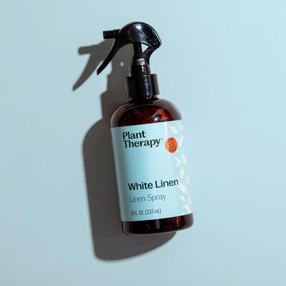 Plant Therapy White Linen Pillow and Linen Spray, Clean & Refreshing Aroma, Great for Sheets, Curtains, and Upholstery, One-of-a-kind Natural Fragrance 8 oz