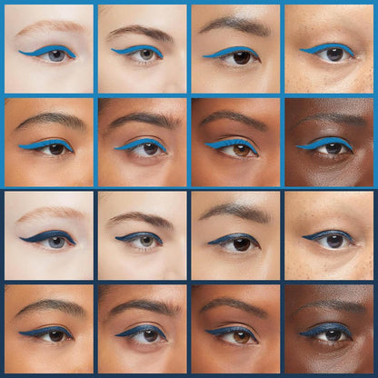 Kaely 2Pcs Light Dark Blue Gel Eyeliner Pencils Set,Waterproof Color Colored Eye Liner Crayon,Cat Eye Stencil Gothic Halloween Makeup,Face Paint Eye Black Stick,delineadores de colores para ojos