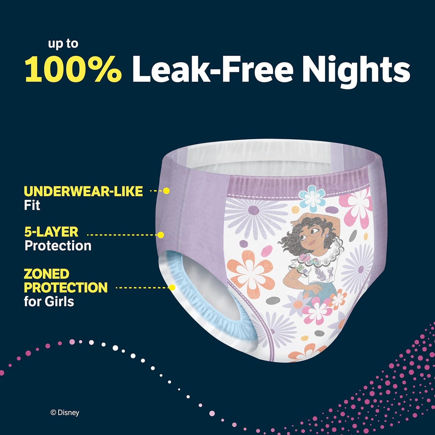 Goodnites Girls' Bedwetting Underwear, Size S/M (43-68 lbs), 99 Ct (3 Packs of 33), Packaging May Vary