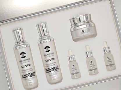 Luxury Skin Care Silver Solution, Facial Cream, Moisturizer, Toner and Serum
