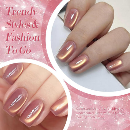 BORN PRETTY Cat Magnetic Eye Gel Nail Polish,Violet haze Jelly Glass Magnetic Gel Polish,Glitter Soak Off Nail Art Salon Manicure Home Gift 15ml