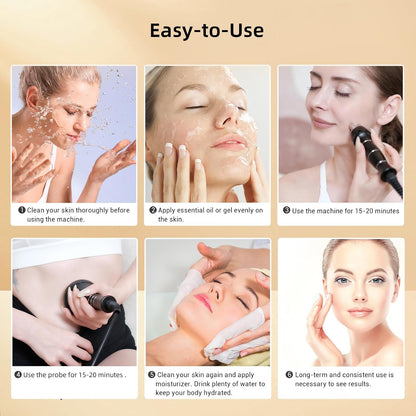MZONG Non - Wireless RF Skin Rejuvenator - LED Light Combo for Face & Body Wrinkle Reduction