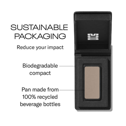 MOB Beauty Cream Clay Eyeshadow M112 – Soft Mushroom| Skincare-Infused, Vegan, Cruelty-Free, Blendable Cream-to-Velvet Finish, Buildable Pigment, Clean Eyeshadow in Sustainable, Biodegradable Compact