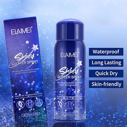 Body glitter spray, glitter spray