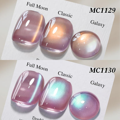 Double Rhythm 6 Colors Cat Eye Gel Polish Set Shimmer Glitter with Magnet Holographic Reflective Magnetic UV Nail Art Kit (6-Kit 43)