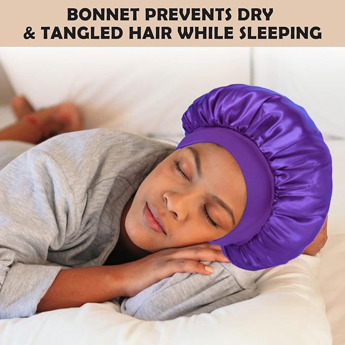 4pcs silk bonnet for sleeping,