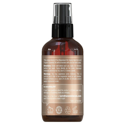 Seven Minerals Anti-hair Loss Treatment - Magnesium Spray for Men and Women | Made in USA - 100 Percent Natural and Organic | eBook Included (New)