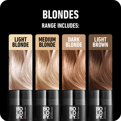 Boldify Hair Fibers Color Sample Kit - Fill In Thinning and Fine Hair for an Instantly Fuller, Thicker Look - 14 Shades for Women & Men - Blondes