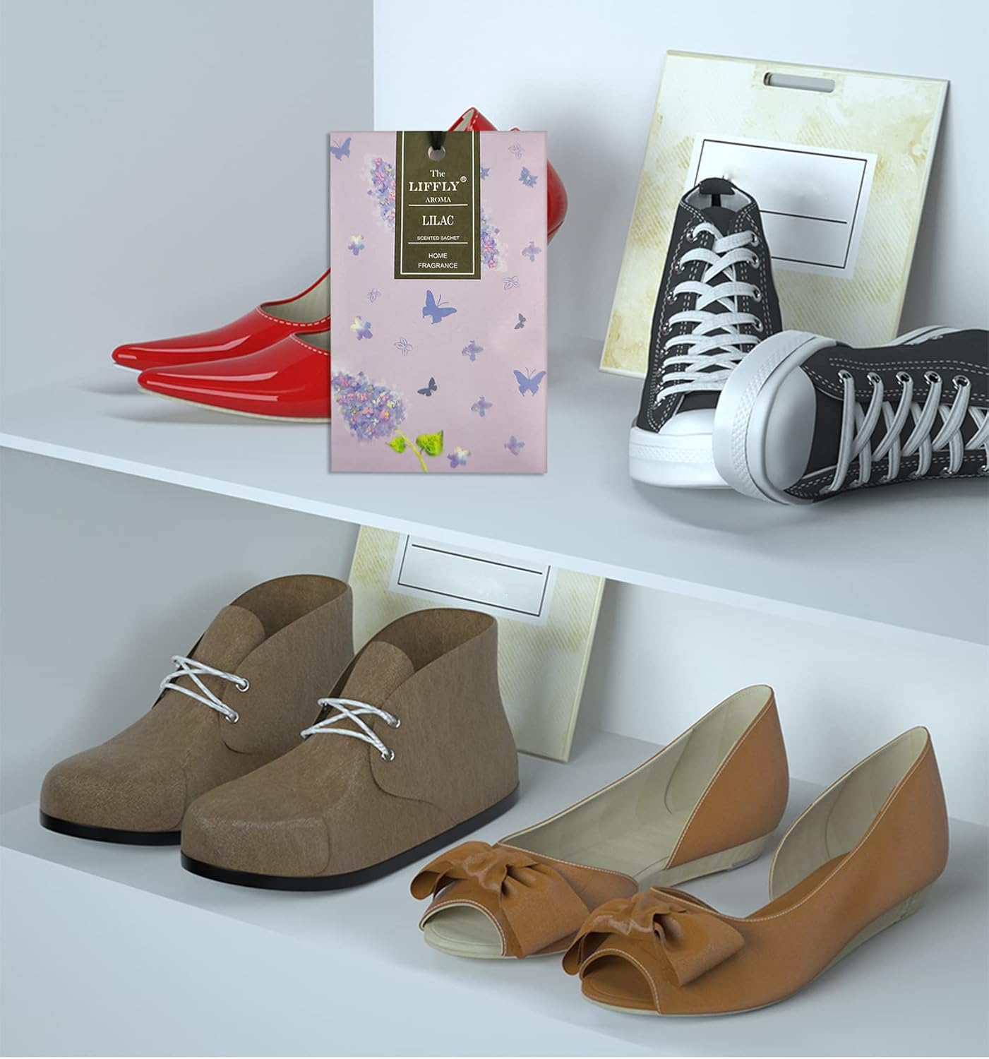 14 Packs Lilac Scented Sachets Bag for Drawers and Closets