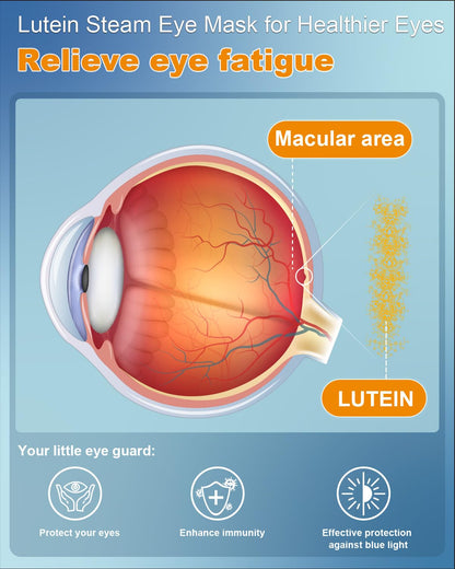 16 Packs Steam Eye Mask Lutein, Heated Eye Masks Bluebell Scent Relaxing Gifts for Women Soothing Eye Fatigue Hot Sleep Mask, Warm Eye Compress for Dry Eyes, Disposable Eye Mask for Travel Essentials