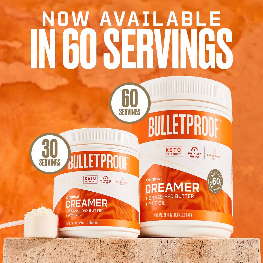 Bulletproof Pumpkin Spice Creamer, 14.8 Ounces, Keto Coffee Powder Creamer with MCT Oil and Grass-Fed Butter