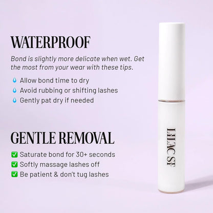 Lilac St - Eternal Bond (Clear) - Lash Cluster Glue - Quick Dry Formula - Mini Mascara Wand Applicator - Strong & Flexible Hold - Waterproof - Sensitive Eyes Safe - Cruelty Free, Vegan, Women Founded
