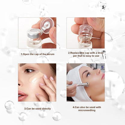 BB Facial Glow Starter Kit Facial Pigment Serum Treatment Kit,Anti-Aging Serum Pigments Set for Micro-needling Skin Treatment 10 Vials 5ml Hyaluronic Acid Ampoule foundation Essence Skin