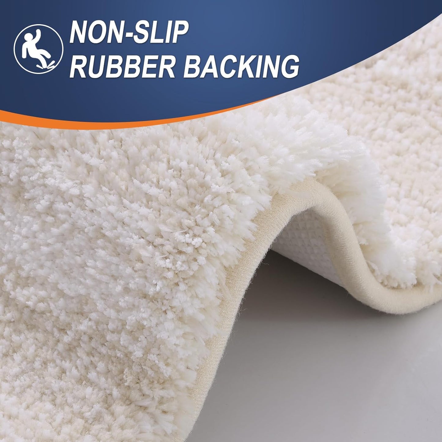 OLANLY Bathroom Rugs Mat 24x16, Extra Soft Absorbent Microfiber Bath Rugs, Rubber Backing, Quick Dry, Machine Washable Bath Mats for Bathroom Floor, Tub and Shower, Home Decor Accessories, Light Beige