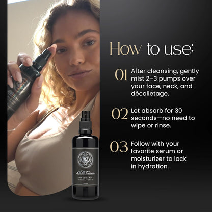 Alitura Angel's Mist Facial Toner – Hydrating & Revitalizing Face Spray with 97% Organic Ingredients – Refreshes, Tightens & Balances for All Skin Types – 100ml