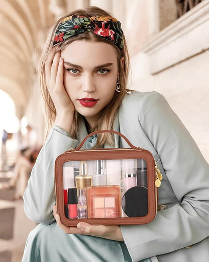 Clear makeup bag, portable travel